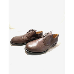 Sandro Moscoloni Vineyard Oxford Dress Shoes Size 11.5 D Brown Pebbled Leather